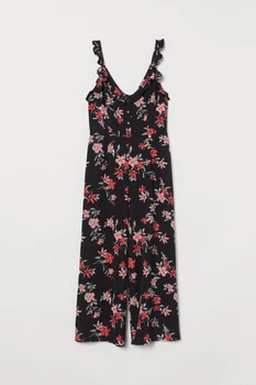 Комбінезон H&M 34 чорний квіти 1707726229