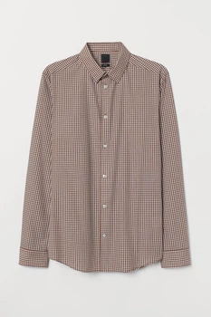 Сорочка H&M XS біло-коричневий 1109781758