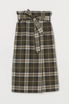 Юбка H&M 32 зеленый клетка 2510928928