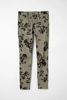 Джинси H&M 36 блідо зелений квіти 312252298