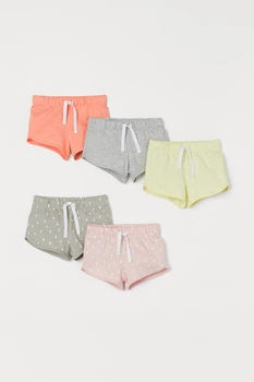 Шорты (5шт) H&M 80см серый, пудровый 807937062