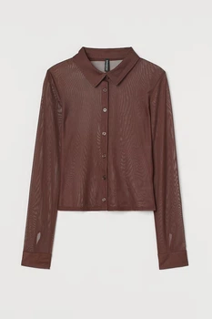 Блуза H&M XXS коричневый 907996191