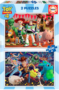 Zestaw puzzli Educa Borras Disney Toy Story 4 40 x 28 cm 2 x 100 elementów (8412668181076)