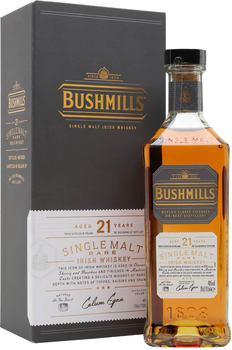 Виски Bushmills Single Malt 21 год выдержки 0.7 л 40% в подарочной упаковке (5055966830036)