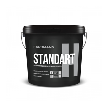 Краска матовая интерьерная Farbmann Standart H Белая 0,9л