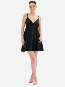 Ночная рубашка женская Effetto Satin Basic S03199 XS Черная (2000985258265)