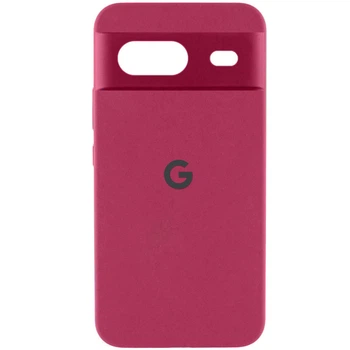 Чехол панель Silicone Case Full Camera with Logo для Google Pixel 8a Бордовый / Plum