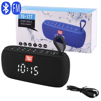 Портативная колонка Bluetooth T&G, радио, черная (TG177)