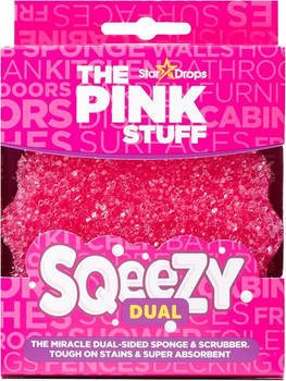 Двостороння губка для миття посуду та інших поверхонь The Pink Staff Sqeezy для кухні, ванної кімнати