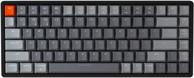 Бездротова клавіатура Keychron K2 Version 2 / Механічна / Red Switch / RGB підсвітка / UKR / Світло-сіра