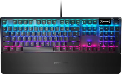 Ігрова клавіатура SteelSeries Apex 5 / Механічна / Blue Swirch / RGB підсвітка / UKR / Black Б/В