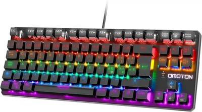 Ігрова клавіатура Omoton K16 / Механічна / RGB підсвітка / UKR / Black Б/В