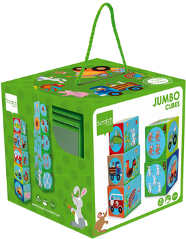 Piramidka edukacyjna Scratch Jumbo Cubes Farma 5 elementów (5414561810728)