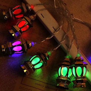 Светодиодная гирлянда "Фонарики" 20 LED, 5м + переходник, 220V, IP44, Мультиколор