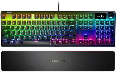 Клавіатура ігрова механічна SteelSeries Apex 7 (Blue Switch) підсвітка, УКР, чорна 292876