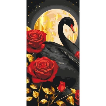 Картина по номерам Art Craft Черный лебедь 11588-AC 40x80 см (91811)