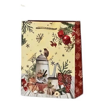 Пакет подарунковий "Christmas motif" Stenson R33021-L 31х42х12 см