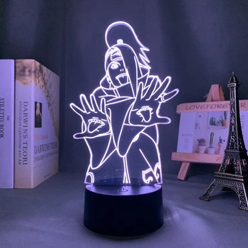 Світильник з 3D ефектом led лампа Дейдара з аніме Наруто Naruto нічник з пультом (100029.31)