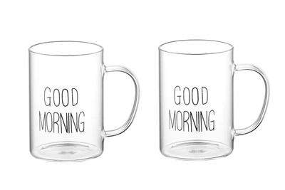 Набор чашек ARDESTO Good Morning 420мл 2шт. в уп. стекло Прозрачный (AR2642GM)