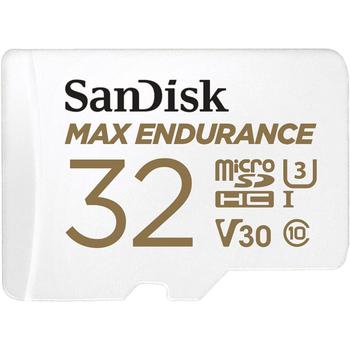 Карта памяти microSDXC (UHS-1 U3) SanDisk Max Endurance 32Gb class 10 V30 (R100Mb/sW40Mb/s) +SD-адаптер (SDSQQVR-032G-GN6IA)