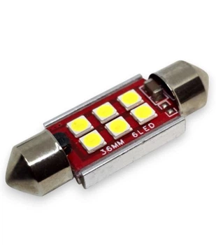 Светодиодная лампа C5W Festoon 6SMD 3030 12V 36мм с обманкой (31218)