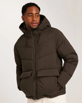 Пуховик короткий мужской Jack&Jones XL коричневый шоколад (12345696)