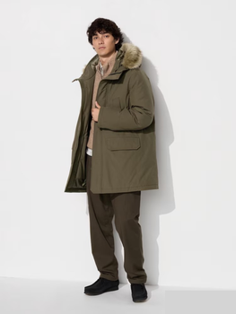 Пуховик Uniqlo розмір L оливковий (449728)