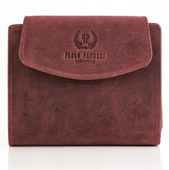 Гаманець шкіряний жіночий Paolo Peruzzi із захистом RFID 11,5 х 9 х 2 см (T-12-HR) червоний