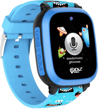 Smartwatch dla dzieci KiDiZ Watch One z funkcją SOS Niebieski (6912021062278)