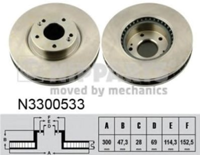 Тормозной диск передний Nipparts (N3300533)