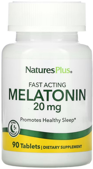 Амінокислота Nature's Plus Мелатонін швидкодіючий Fast Acting Melatonin 90 таблеток 20 мг (097467476288)