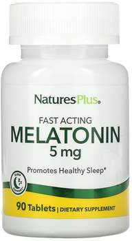 Амінокислота Nature's Plus Мелатонін швидкодіючий Fast Acting Melatonin 90 таблеток 5 мг (097467476264)