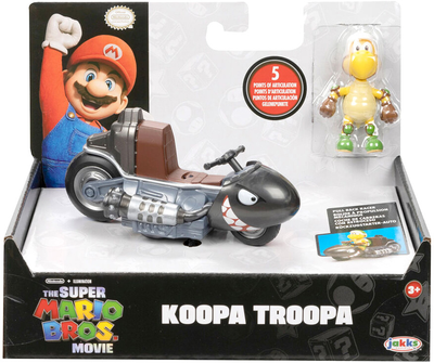 Машинка Jakks Pacific Super Mario Bros Movie Kart Koopa Troopa з фігуркою 6 см (0192995417717)