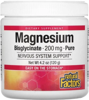 Магний бисглицинат Natural Factors Magnesium Bisglycinate 200 мг 120 г (068958016429)