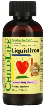 Жидкое железо для детей ChildLife Liquid Iron ягоды 118 мл (608274121003)