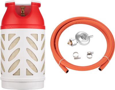 Набір Балон газовий композитний Hexagon Ragasco HR24.5L 24.5 л (100580) + Комплект під'єднання газового балона GOK з вентилем Shell та KLF (694743654783)