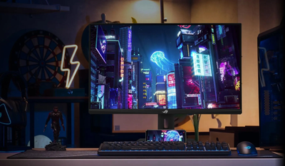 Монітор ASUS 27' ROG Strix XG27UCG HDMI, DP, USB-C, Audio, IPS, 3840x2160, 160Hz, 1ms, sRGB 130%, AdaptiveSync, Pivot, HDR400 (90LM0AG1-B01370)