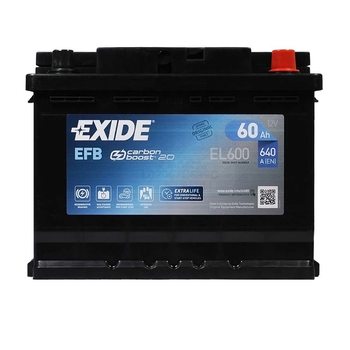 Автомобильный аккумулятор EXIDE Start-Stop EFB 60Аh 640A R+ EL600