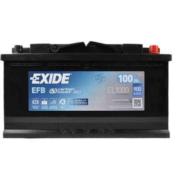 Автомобільний акумулятор EXIDE Start-Stop EFB 100Ач 900A R+ EL1000