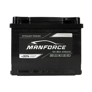Автомобільний акумулятор MANFORСE 60Ah 570A R+ MF60570(0)L2