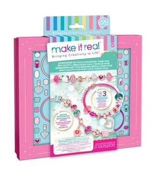 Набор для создания украшений Make it Real Браслеты Розовое сияние 27 эл. (MR1722)