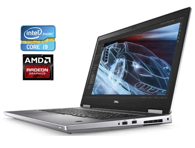 Мобильная рабочая станция Б-класс Dell Precision 7740 / 17.3" (1920x1080) IPS / Intel Core i9-9980HK (8 (16) ядра по 2.4 - 5.0 GHz) / 16 GB DDR4 / 512 GB SSD NVMe / AMD Radeon Pro WX 3200, 4 GB GDDR5, 128-bit / WebCam б/у