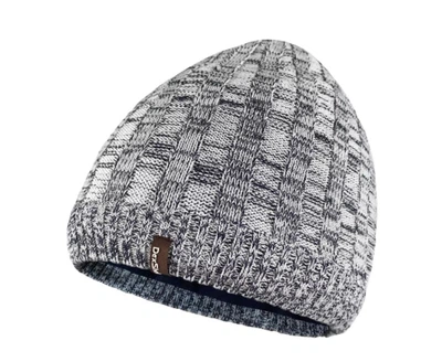 Шапка DexShell Heathered Rib Knit Beanie, серая, водостойкая, с утеплением, универсальный размер