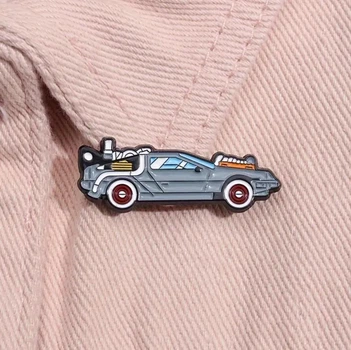 Металевий значок на одяг DeLorean брошка / пін у формі машини з фільму "Назад у майбутнє", сірий "G" (95689134)