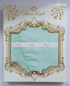 Скатертина з мереживом Maison Royale 160x220 Овал KDK Yesil