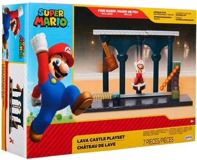 Zestaw interaktywny Jakks Pacific Nintendo Super Mario Lawawe Zamek 6 cm (192995400177)