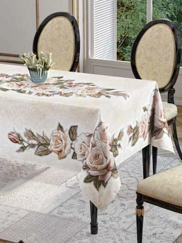 Cкатертина Jackline з кольоровим малюнком ROSES серії GoblenCollection розмір160*220см