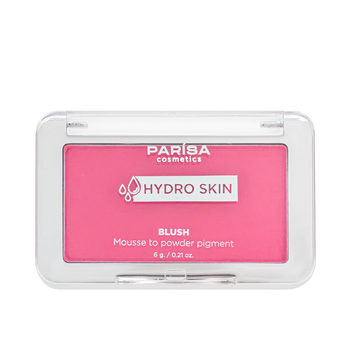 Рум'яна-мус Parisa Cosmetics Hydro Skin Blush Mousse to Powder Pigment компактні (PHB-04) , 04 Red grape Рожевий