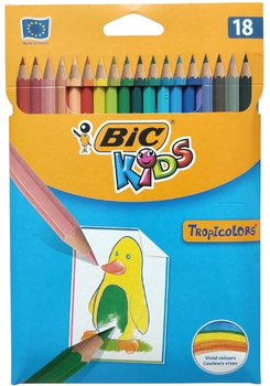 Zestaw kredek ołówkowych BIC Kids Tropicolors 18 kolorów (3270220020097)