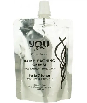Освітлювальні вершки You Look для волосся Professional Hair Bleaching Cream 250 г.